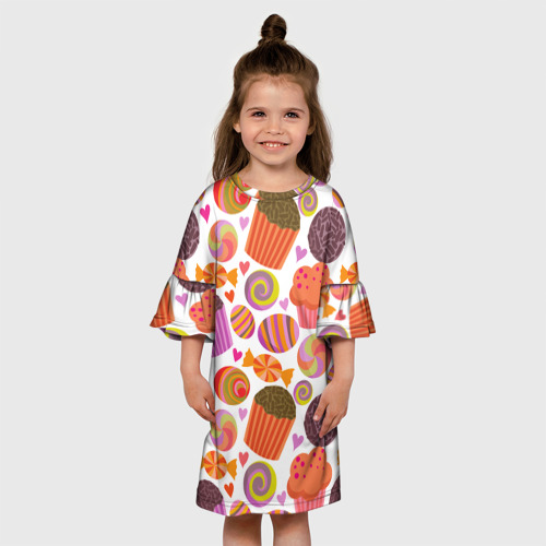 Детское платье 3D с принтом Пасха, вид сбоку #3