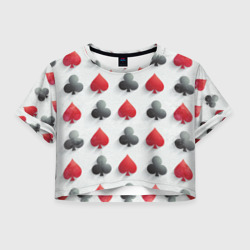 Женская футболка Crop-top 3D Poker style