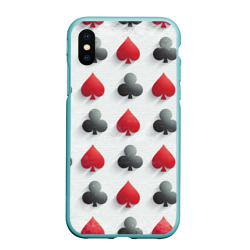 Чехол для iPhone XS Max матовый Poker style