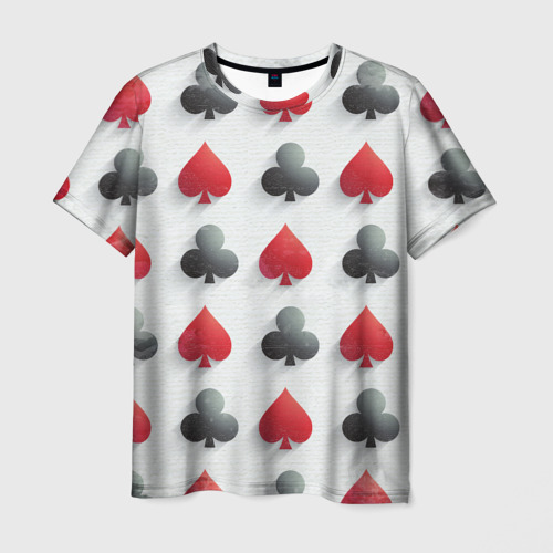 Мужская футболка 3D с принтом Poker style, вид спереди #2