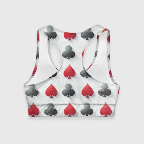 Женский спортивный топ 3D Poker style, цвет 3D печать - фото 2