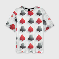 Женская футболка oversize 3D Poker style