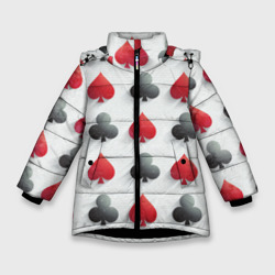 Зимняя куртка для девочек 3D Poker style