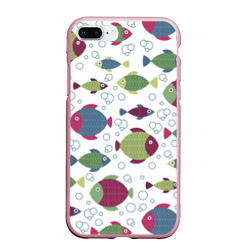 Чехол для iPhone 7Plus/8 Plus матовый Милые рыбки