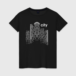Светящаяся женская футболка Город City
