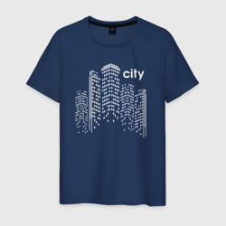Город City – Светящаяся мужская футболка с принтом купить со скидкой в -20%