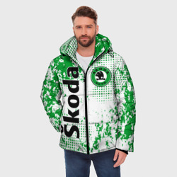 Мужская зимняя куртка 3D Skoda Auto logo - фото 2