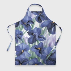 Фартук 3D Голубые ирисы