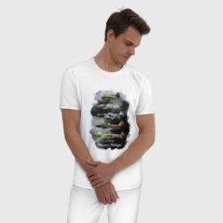 Мужская пижама с белой футболкой хлопок Крылья Победы - фото 2