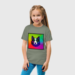 Детская футболка хлопок Неоновая собака: аусси - фото 2