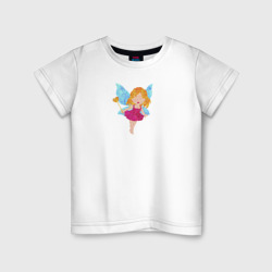 Фея с крылашками и волшебной палочкой – Детская футболка хлопок с принтом купить со скидкой в -20%