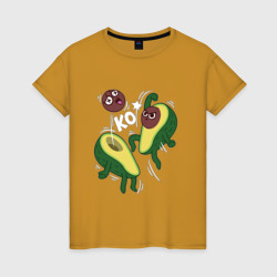Женская футболка хлопок Каваи авокадо - нокаут