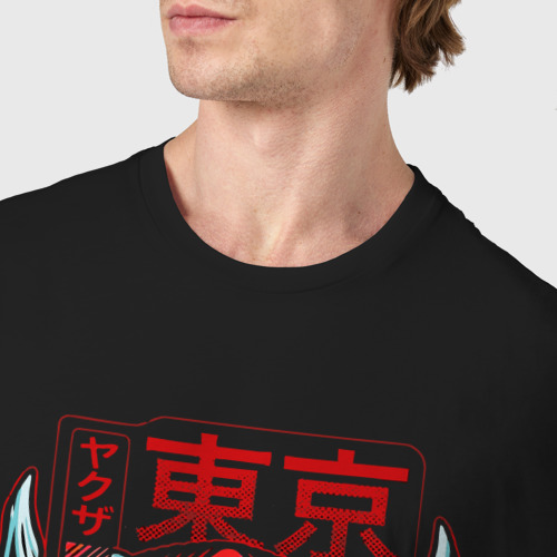 Мужская футболка хлопок с принтом Киберпанк 2077 самурай, фото #4