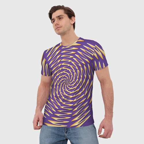 Мужская футболка 3D Зигзаг, цвет 3D печать - фото 3