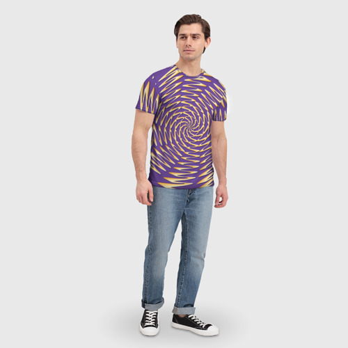 Мужская футболка 3D Зигзаг, цвет 3D печать - фото 5
