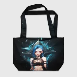 Пляжная сумка 3D Jinx Arcane league of Legends
