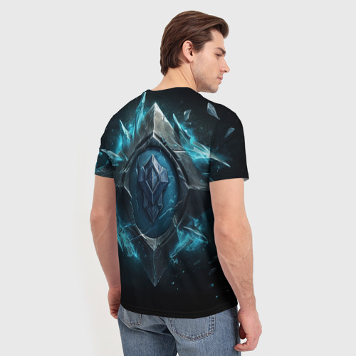 Мужская футболка 3D с принтом Jinx  arcane league of  legends, вид сзади #2