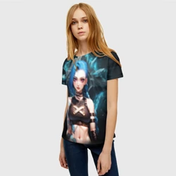 Женская футболка 3D Jinx Arcane league of Legends - фото 2