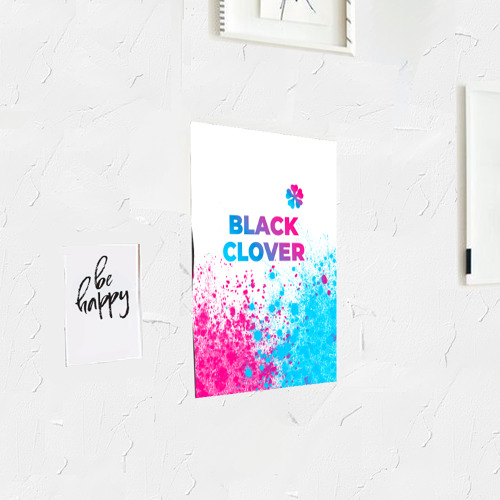 Постер Black Clover neon gradient style: символ сверху - фото 3