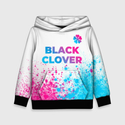 Детская толстовка 3D Black Clover neon gradient style: символ сверху