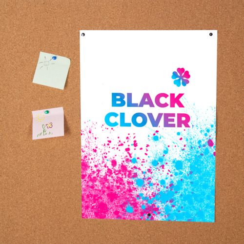 Постер Black Clover neon gradient style: символ сверху - фото 2