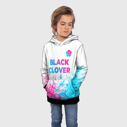 Детская толстовка 3D Black Clover neon gradient style: символ сверху - фото 2