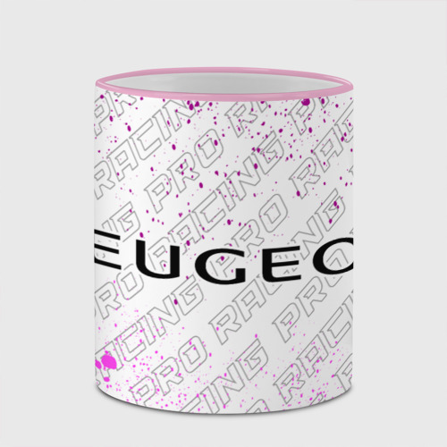 Кружка с полной запечаткой Peugeot pro racing: надпись и символ, цвет Кант розовый - фото 4