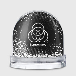 Игрушка Снежный шар Elden Ring с потертостями на темном фоне