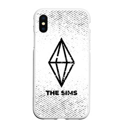 Чехол для iPhone XS Max матовый The Sims с потертостями на светлом фоне