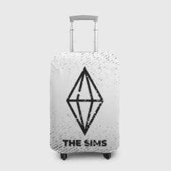 Чехол для чемодана 3D The Sims с потертостями на светлом фоне