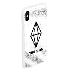 Чехол для iPhone XS Max матовый The Sims с потертостями на светлом фоне - фото 2