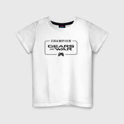 Детская футболка хлопок Gears of War gaming champion: рамка с лого и джойстиком