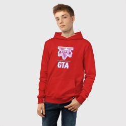 Детская светящаяся толстовка GTA в стиле glitch и баги графики - фото 2