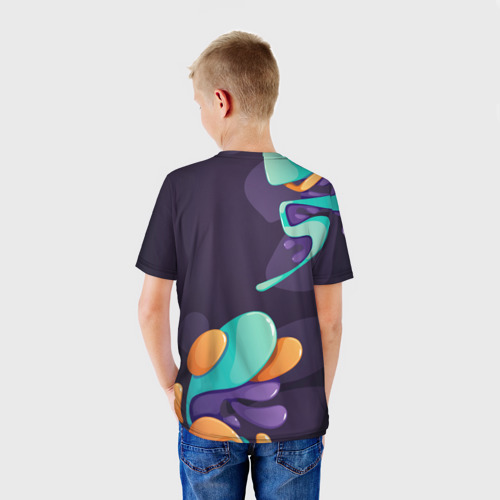 Детская футболка 3D Stray graffity splash, цвет 3D печать - фото 4
