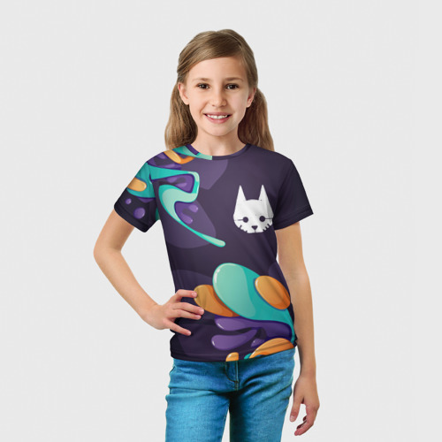 Детская футболка 3D Stray graffity splash, цвет 3D печать - фото 5