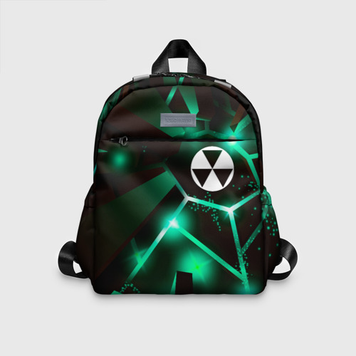 Детский рюкзак 3D с принтом Fallout разлом плит, вид спереди #2