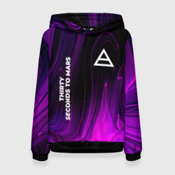 Женская толстовка 3D Thirty Seconds to Mars violet plasma