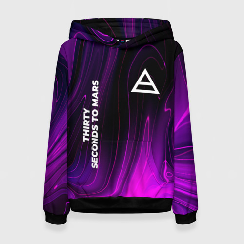 Женская толстовка 3D Thirty Seconds to Mars violet plasma, цвет 3D печать