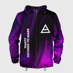 Мужская ветровка 3D Thirty Seconds to Mars violet plasma