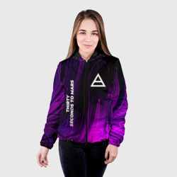 Женская куртка 3D Thirty Seconds to Mars violet plasma - фото 2