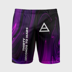 Мужские шорты спортивные Thirty Seconds to Mars violet plasma