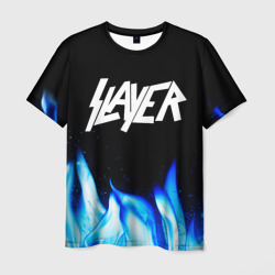 Мужская футболка 3D Slayer blue fire