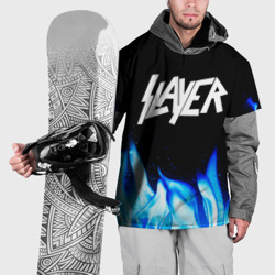 Накидка на куртку 3D Slayer blue fire