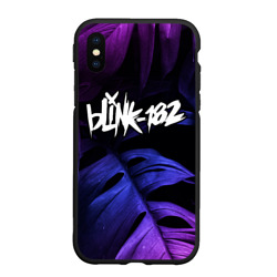 Чехол для iPhone XS Max матовый Blink 182 neon monstera