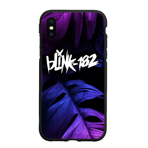 Чехол для iPhone XS Max матовый Blink 182 neon monstera