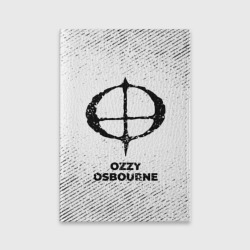 Обложка для паспорта матовая кожа Ozzy Osbourne с потертостями на светлом фоне