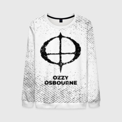 Мужской свитшот 3D Ozzy Osbourne с потертостями на светлом фоне