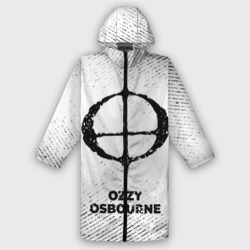 Женский дождевик 3D Ozzy Osbourne с потертостями на светлом фоне