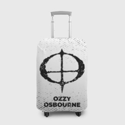 Чехол для чемодана 3D Ozzy Osbourne с потертостями на светлом фоне