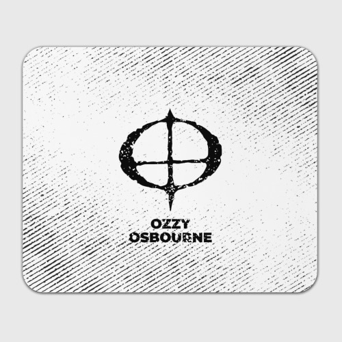 Прямоугольный коврик для мышки Ozzy Osbourne с потертостями на светлом фоне